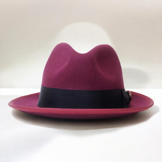 Bikary | Wool Felt Fedora – Burgundy