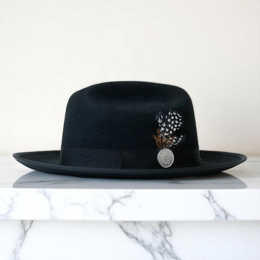 Ranch | Ribbon Fedora Hat - Black