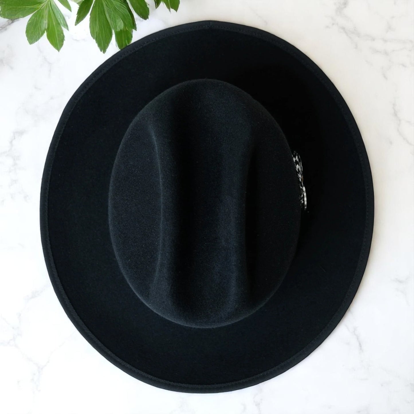 Ranch | Ribbon Fedora Hat - Black