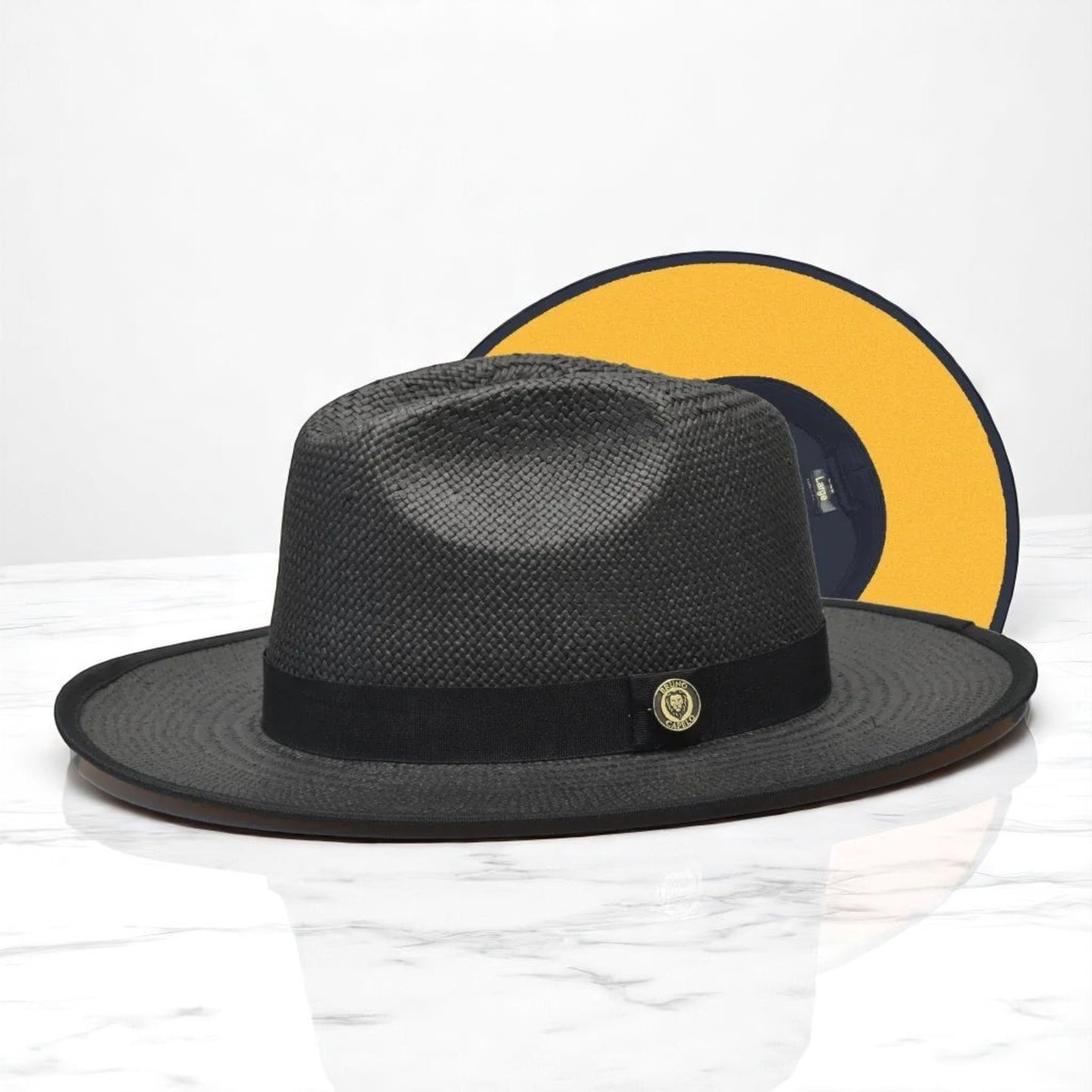Color Bottom Wide Brim | Straw Fedora Hat