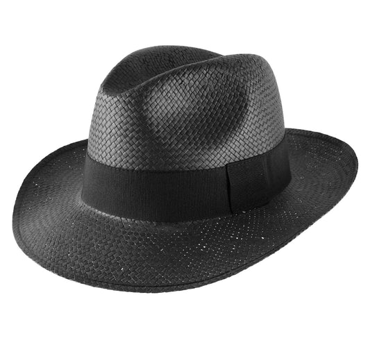Classic | 5mm Wide Handmade Straw Hat - Black