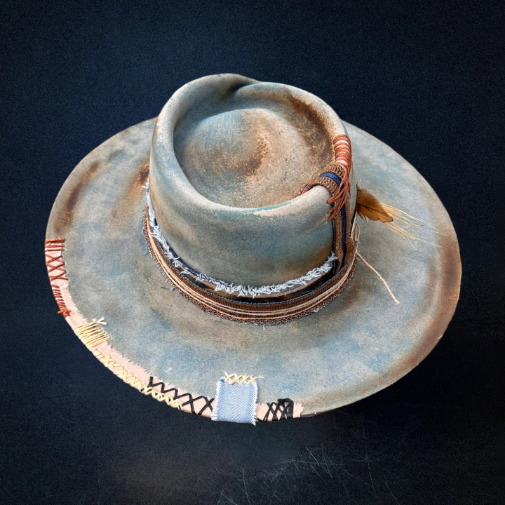 Teal Tempered Fedora Hat - Turquoise