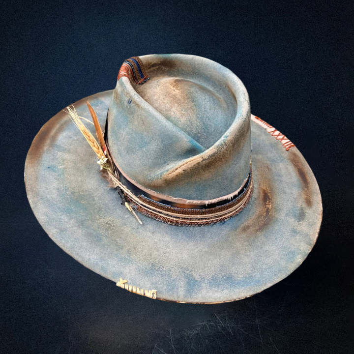 Teal Tempered Fedora Hat - Turquoise
