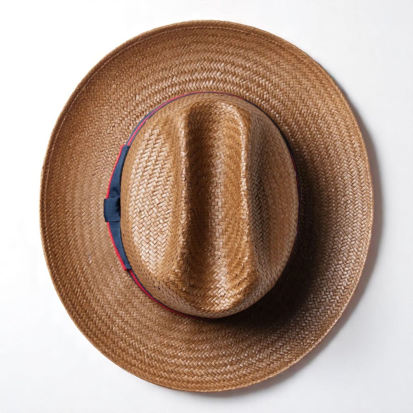 Patriotic Straw | Panama Fedora Hat - Dark Brown