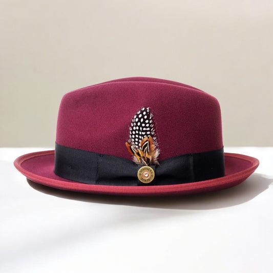 Bikary | Wool Felt Fedora – Burgundy