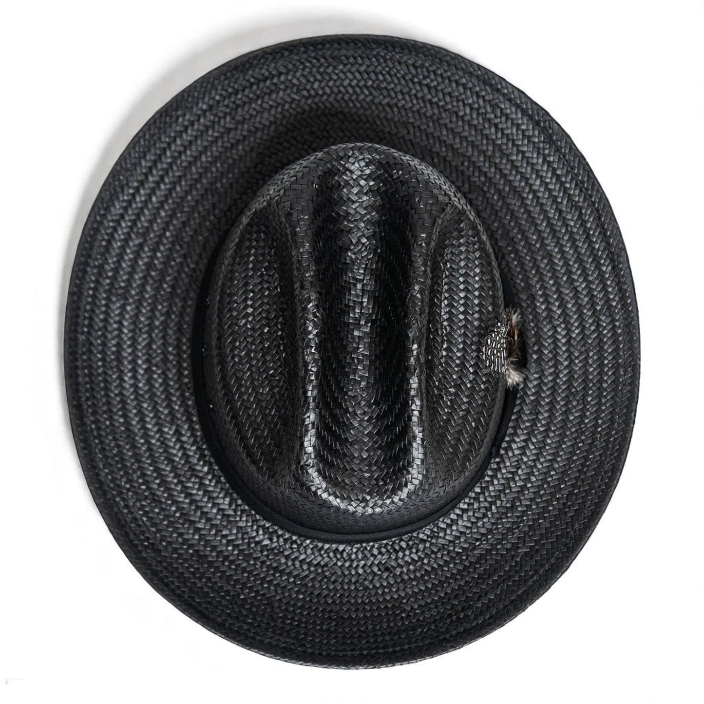 Patriotic Straw | Panama Fedora Hat - Dark Brown