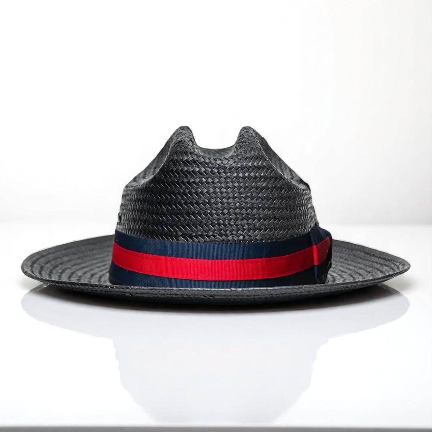 Patriotic Straw | Panama Fedora Hat - Dark Brown