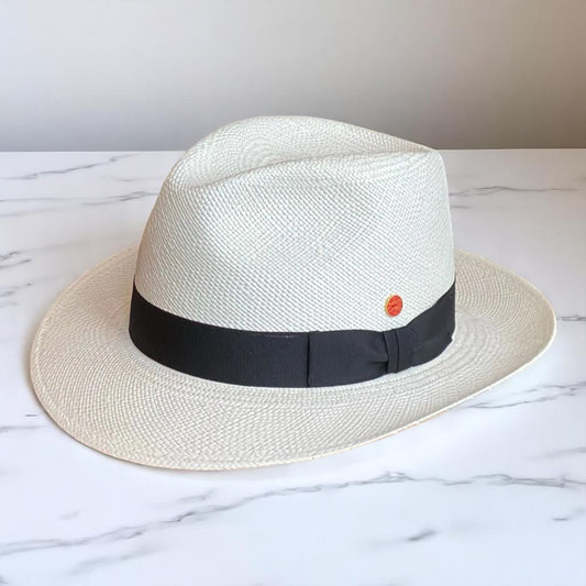 Can be rolls up for packing | Handmade Panama Hat - White