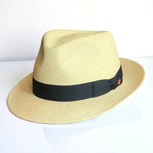 Can be rolls up for packing | Handmade Panama Hat - Natural/Bleach