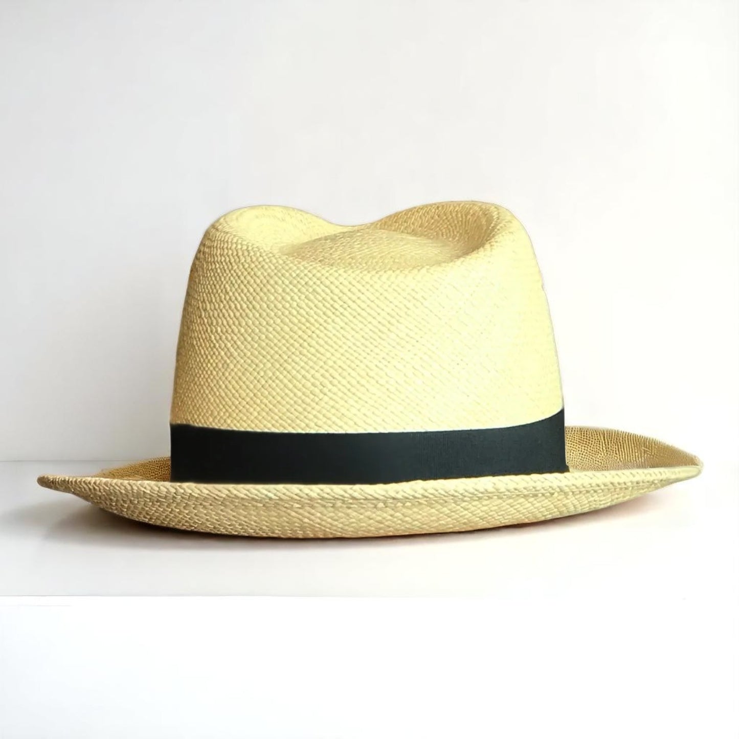 Can be rolls up for packing | Handmade Panama Hat - Natural/Bleach