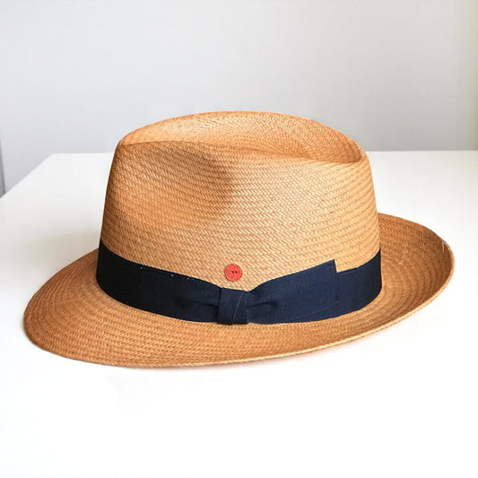 Can be rolls up for packing | Handmade Panama Hat - Brown