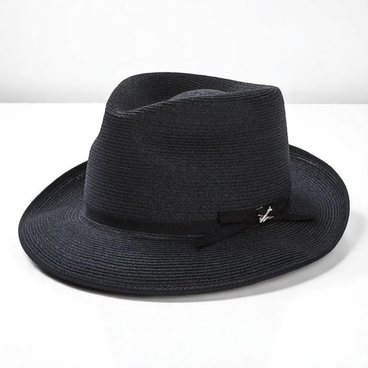 Can be rolls up for packing | Panama Fedora - Black