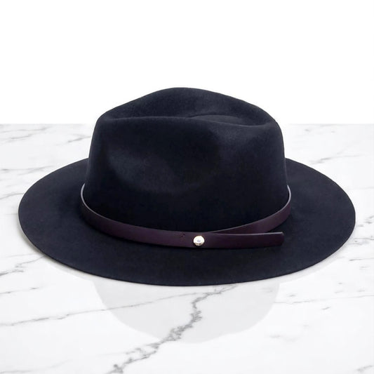 Griffin | Wool Felt Fedora – Black