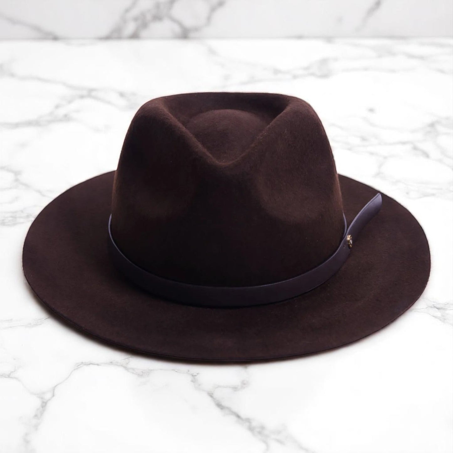 Griffin | Wool Felt Fedora – Brown