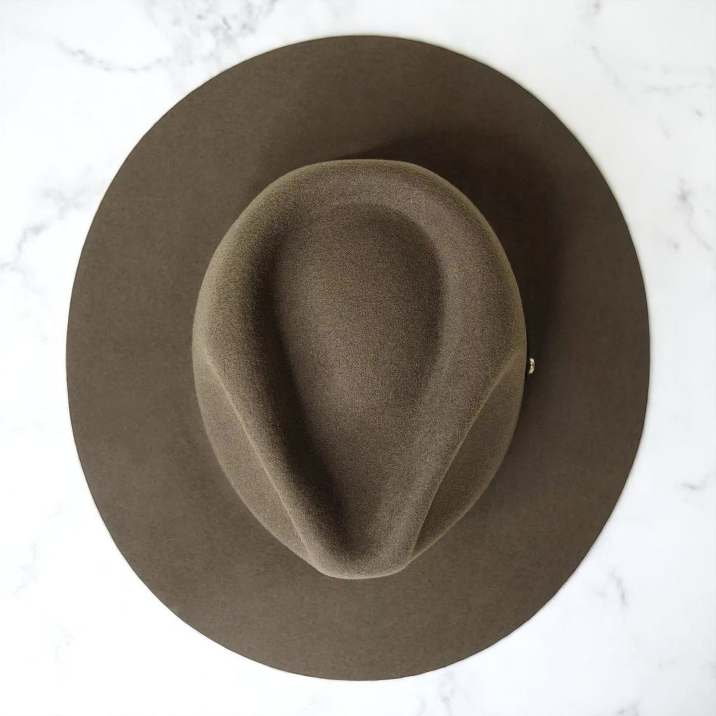 Griffin | Wool Felt Fedora – Dark Olive
