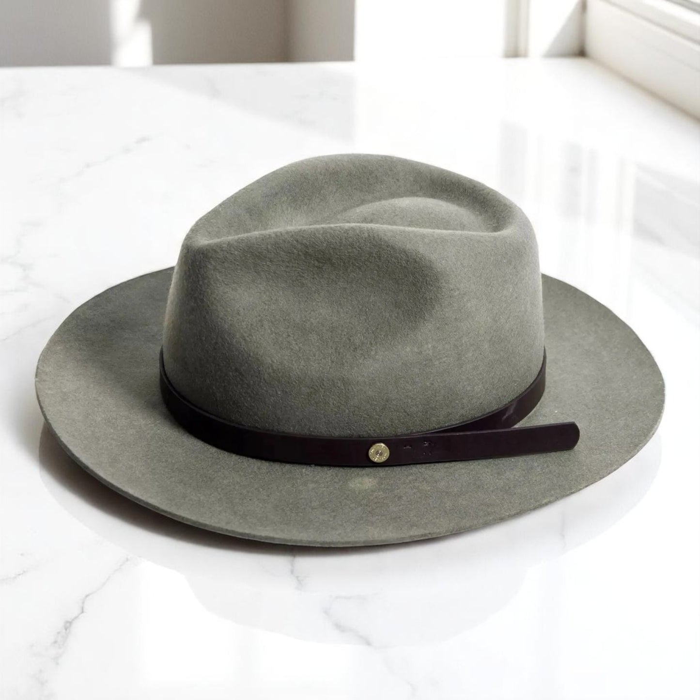 Griffin | Wool Felt Fedora – Olive Green
