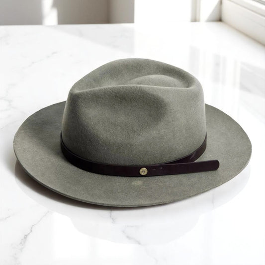 Griffin | Wool Felt Fedora – Olive Green