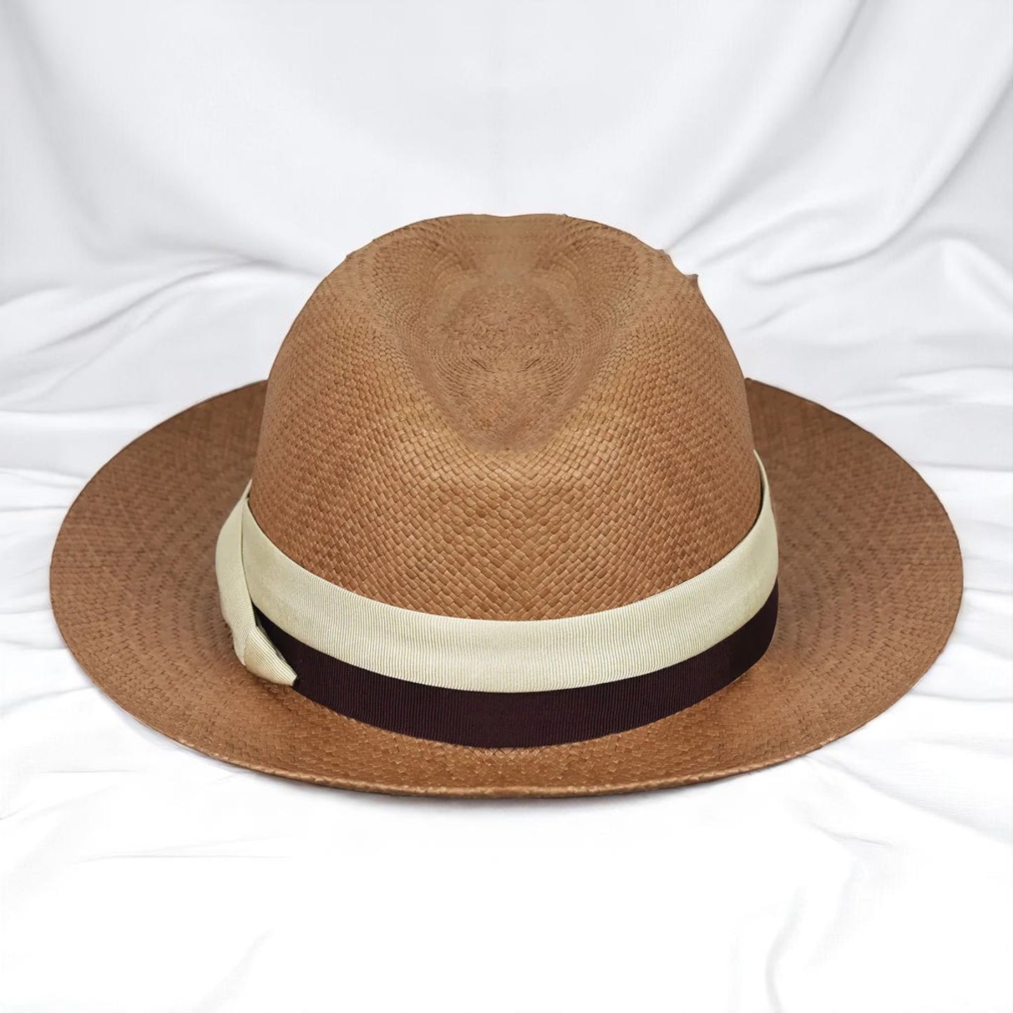 Two-color hatband | Handmade Panama Hat