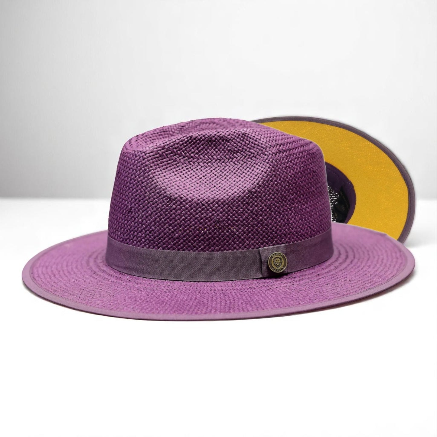 Color Bottom Wide Brim | Straw Fedora Hat