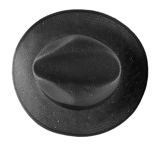 Classic | 5mm Wide Handmade Straw Hat - Black