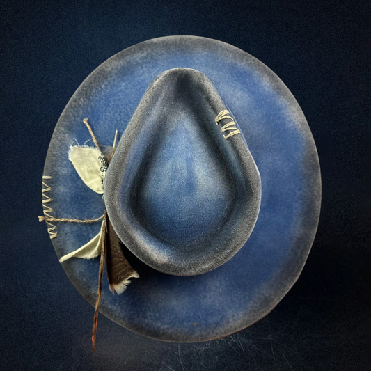 Road Brave XII Fedora Hat - Blue