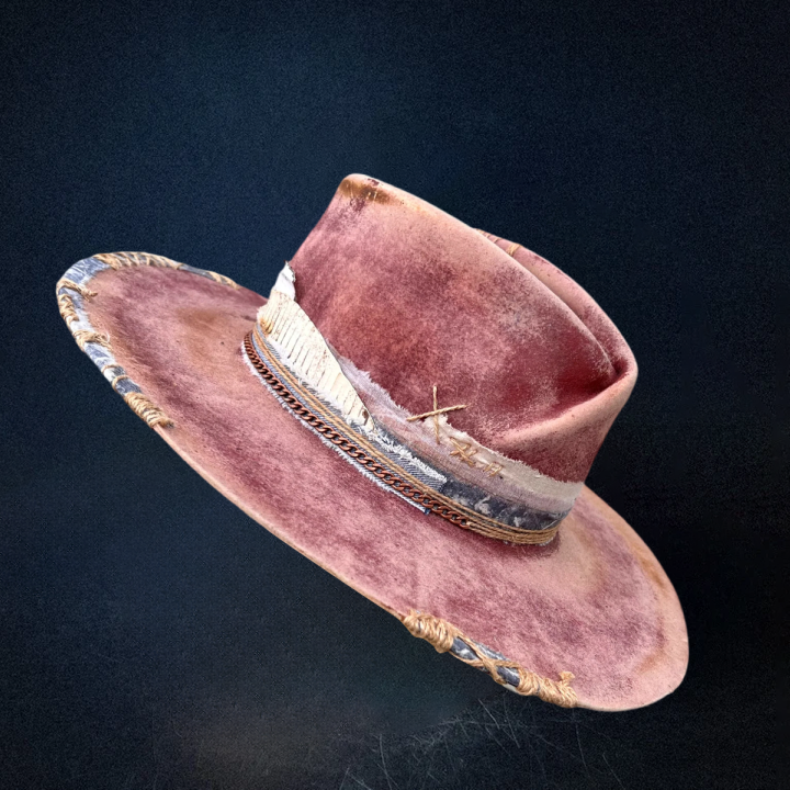 Petal Rose Fedora Hat - Pink