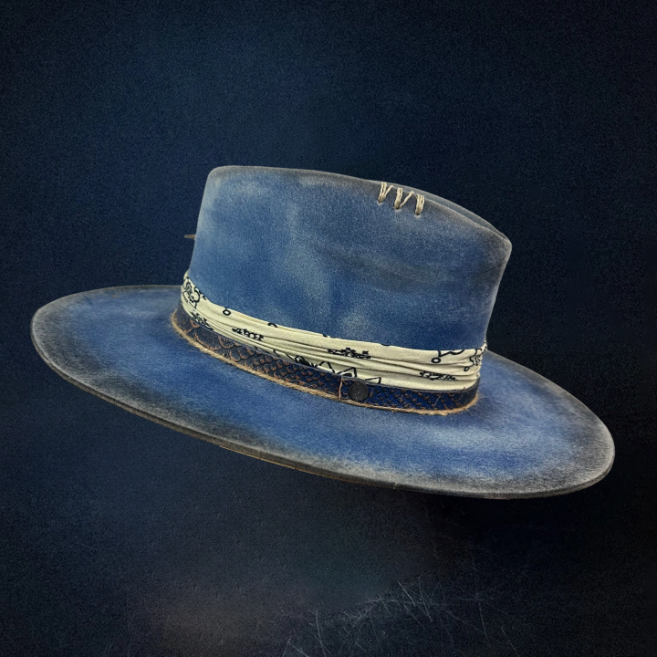 Road Brave XII Fedora Hat - Blue