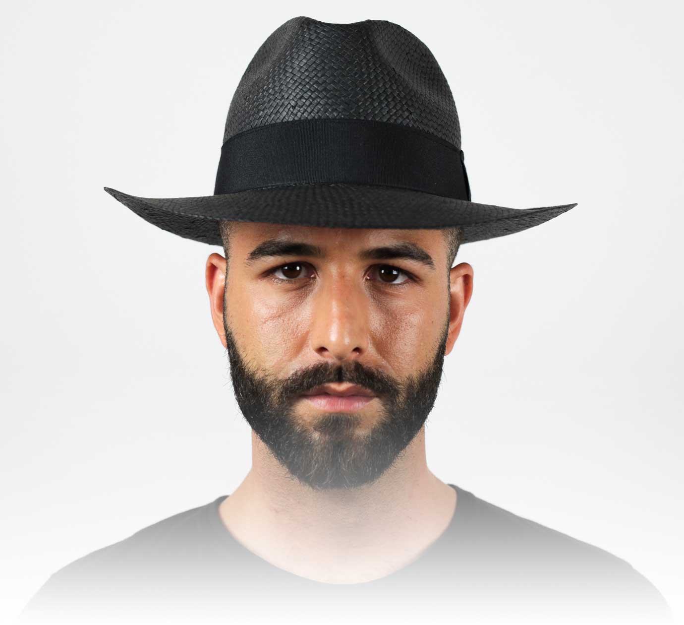 Classic | 5mm Wide Handmade Straw Hat - Black