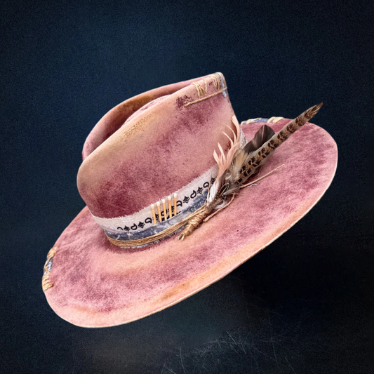 Petal Rose Fedora Hat - Pink