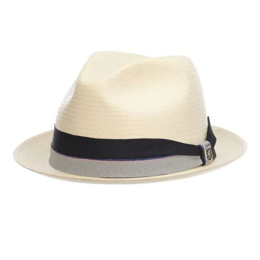 Brunswick | Classic Panama Hat - Natrual and Navy Band