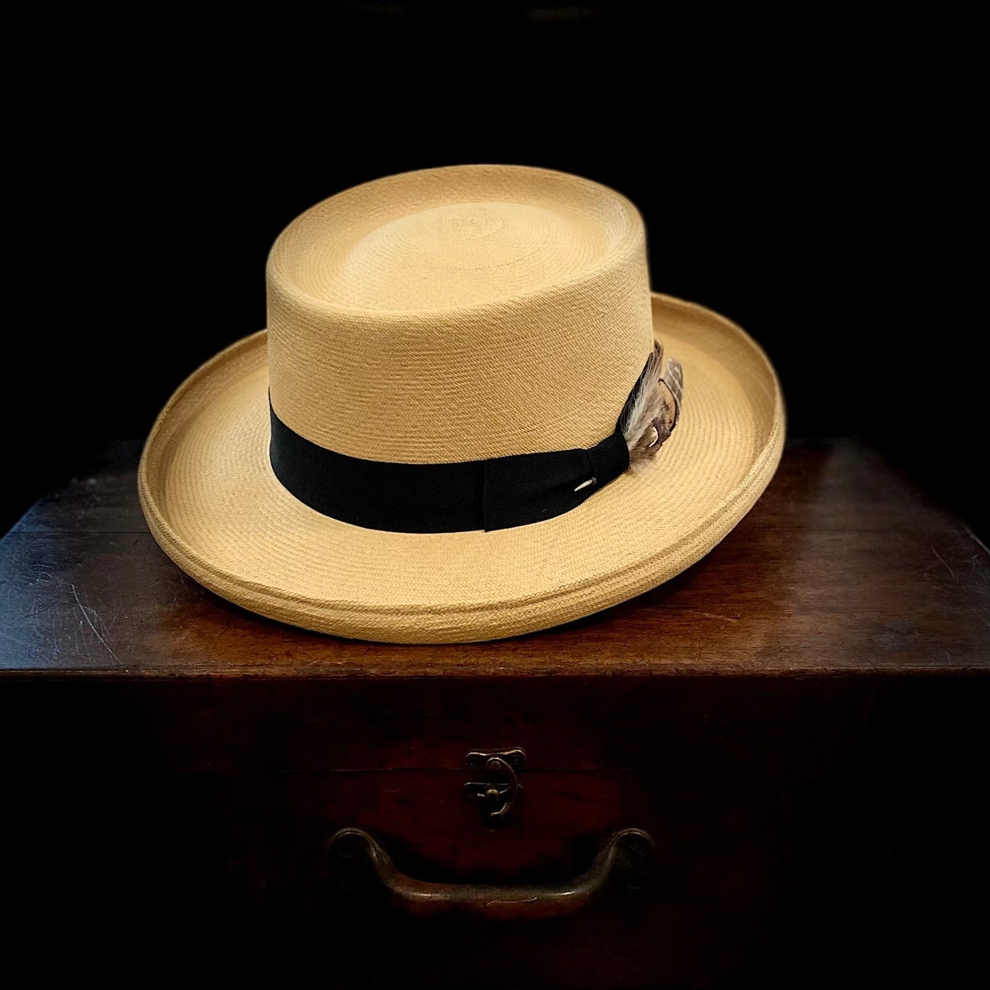 New Arrival | Escobar | Classical Panama Hat - Natural/Black Band