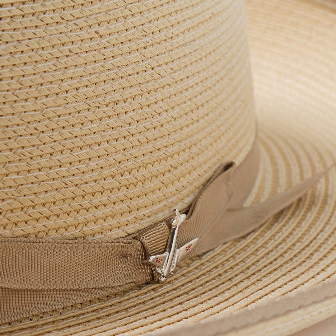 Can be rolls up for packing | Panama Fedora - Cognac