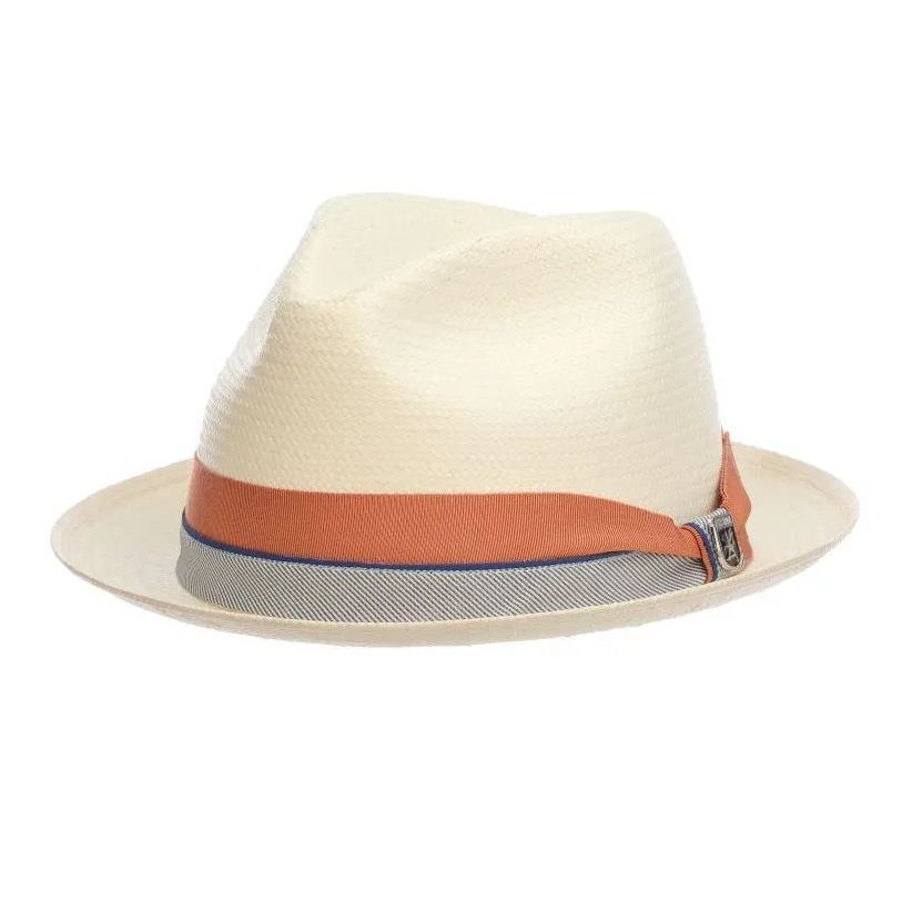 Brunswick | Classic Panama Hat - Natrual and Orange Band