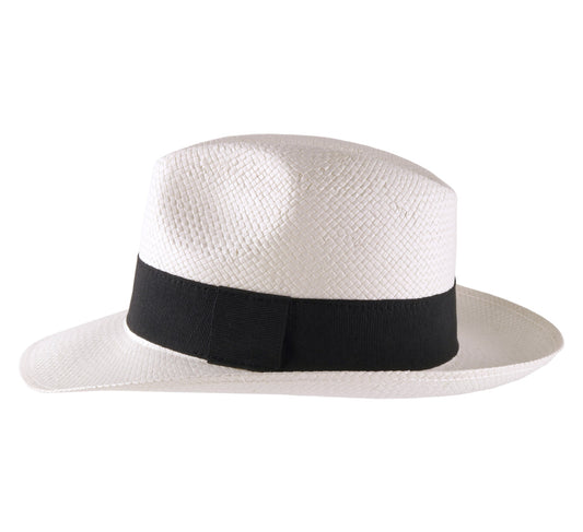 Classic | 5mm Wide Handmade Straw Hat - White