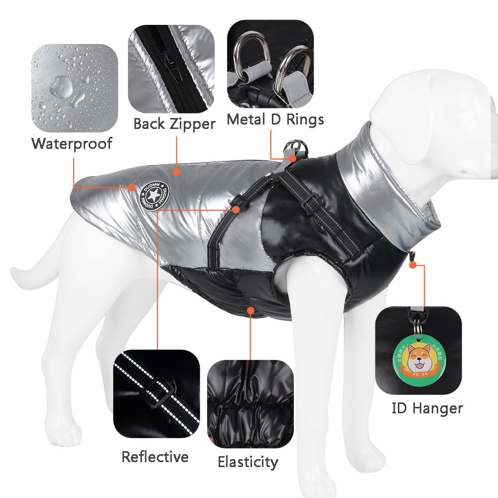 49% OFF🔥Upgraded Dog's Waterproof Winter Jacket with Integrated Harness
